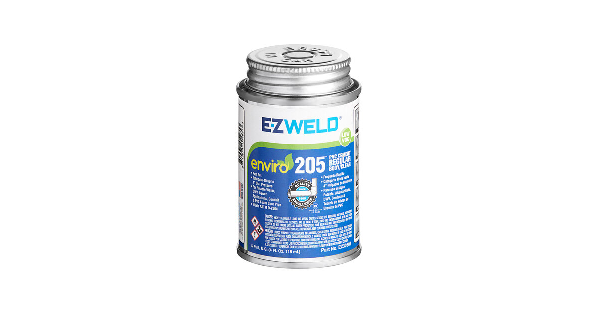 E-Z Weld EZ20501N 4 fl. oz. Clear Regular Body PVC Cement