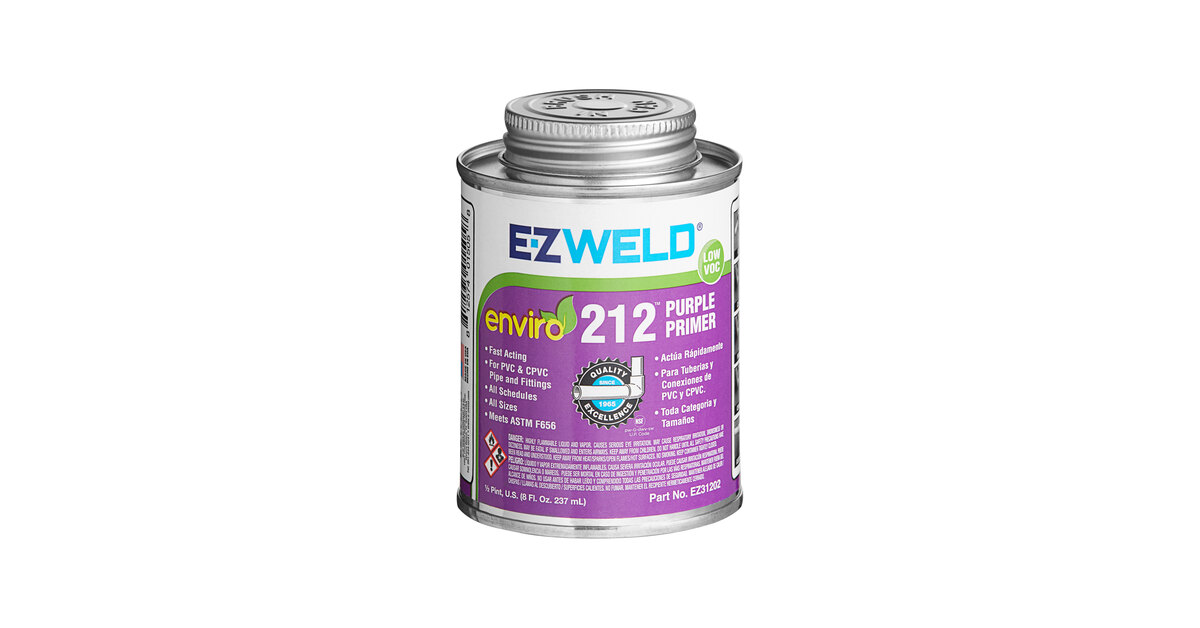 E-Z Weld EZ21202N 8 oz. Purple PVC Primer