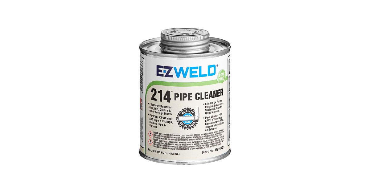 E-Z Weld EZ21403N 16 oz. Clear Pipe Cleaner