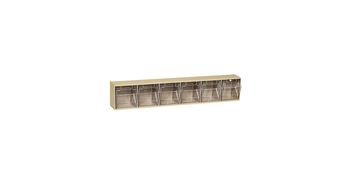 Quantum 4-Compartment Tip-Out Bin; Ivory