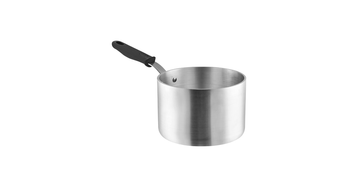 Vollrath Wear-Ever Classic Select 4.5 Qt. Aluminum Sauce Pan with Black  Silicone Handle 692145