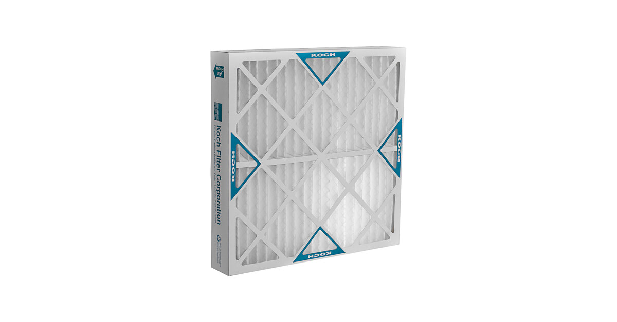Koch Filter 102-701-021 High Capacity XL8 Pleated Air Filter – 20”W X 25”H X 2”D, MERV 8 – Lot Of 12