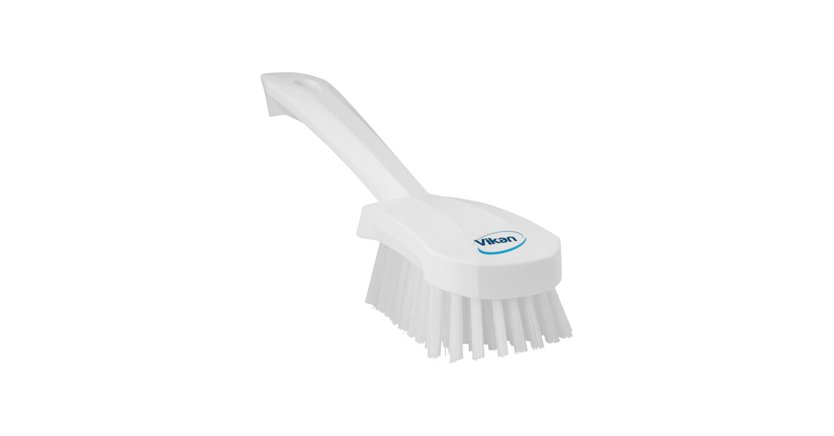 Vikan Ultra-Slim Cleaning Brush with Long Handle, 23.62 Medium, White, One  size, Multi
