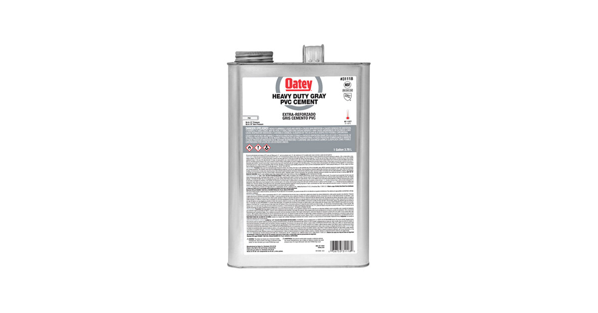 Oatey 31118 1 Gallon PVC Heavy-Duty Gray Cement