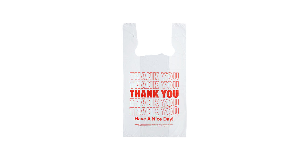 Thank You T Shirt Plastic Bags (1000/Case), 1/6 Barrel - Shopping Bags - Foto 2