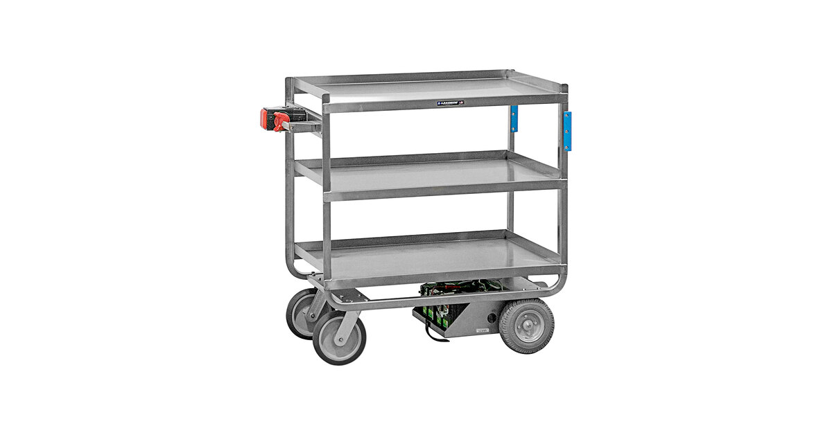 Lakeside 163422 Motorized Heavy-Duty 3-Shelf Utility Cart