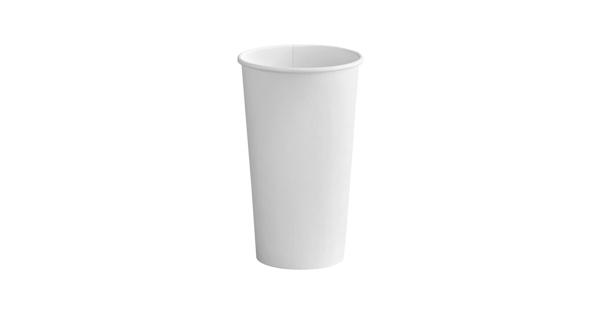 Solo 420W-2050 White Poly Paper Hot Cup - 20 oz. - 600/Case