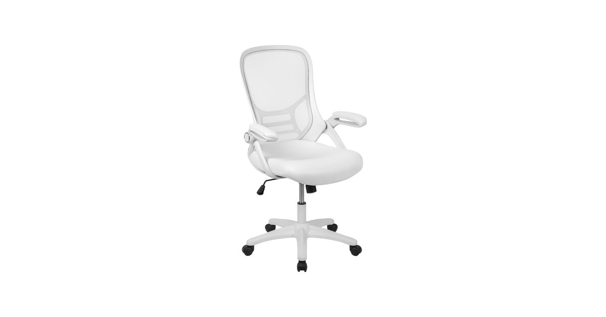 Flash Furniture Porter White Mesh High-Back Swivel Office Chair