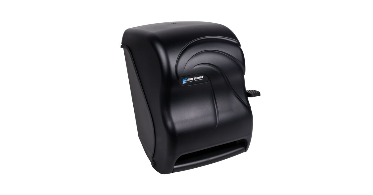 San Jamar T1190TBK Oceans Lever Roll Towel Dispenser - Black Pearl