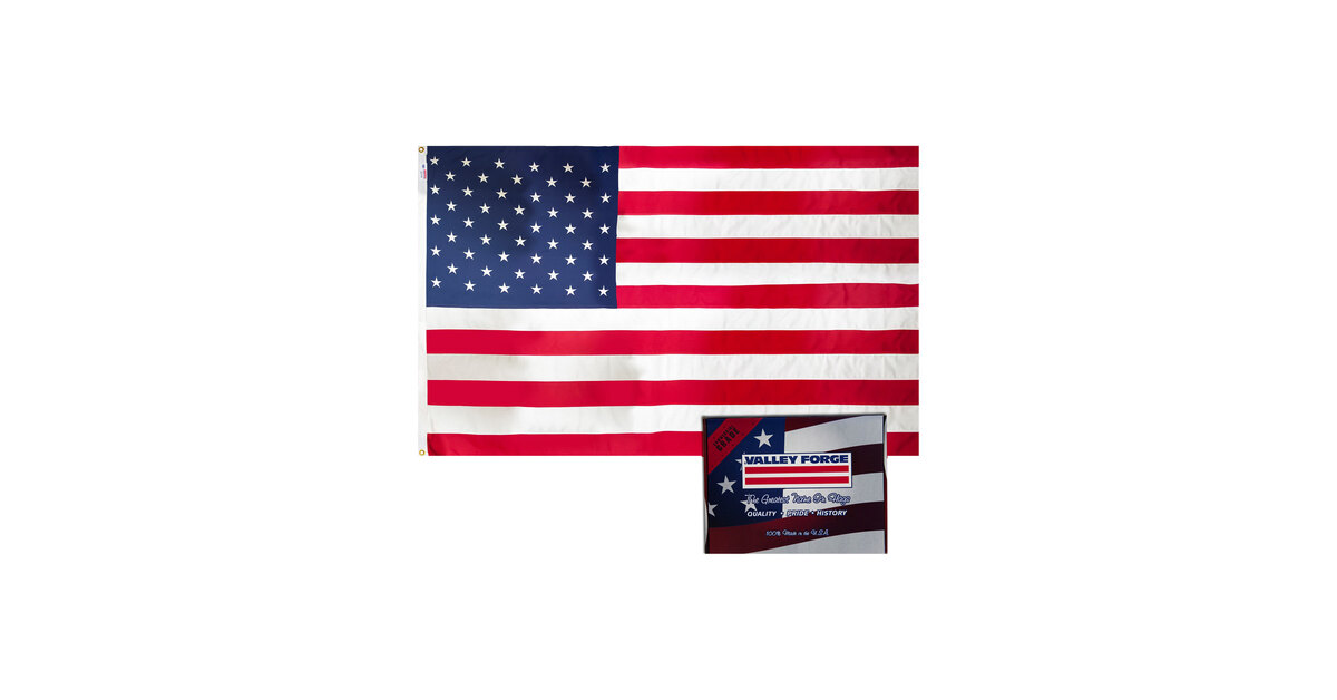 Valley Forge 5' x 8' Polyester United States of America Flag