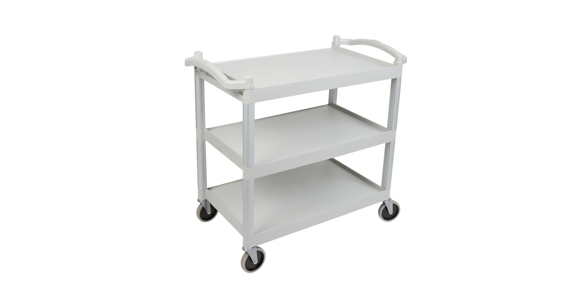 Cambro BC340KD480 Speckled Gray Three Shelf Utility Cart