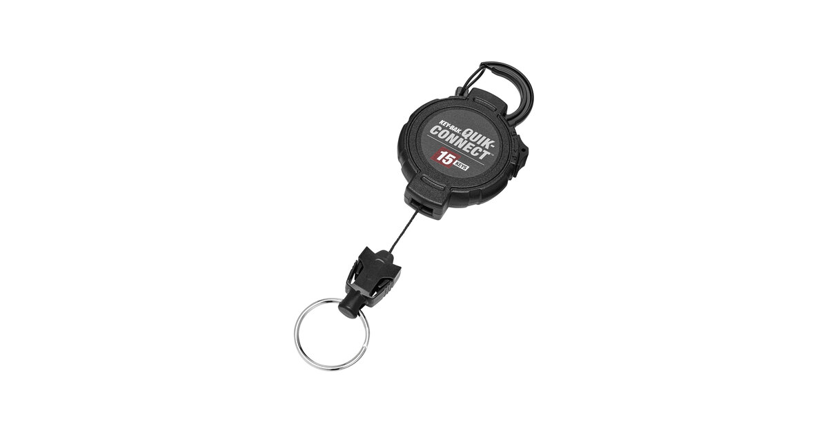 KEY-BAK Quik-Connect Keychain with Carabiner, (3) Quick Change