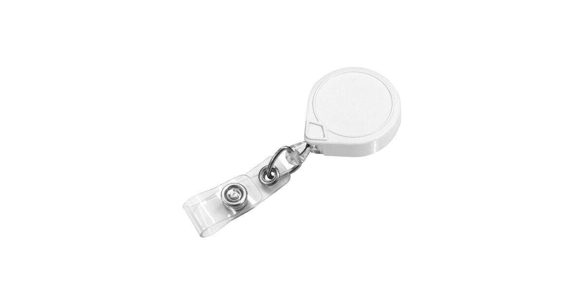 KEY-BAK Mini-BAK White ID Badge Holder with Belt Clip, ID Strap, and 36  Retractable Cord 0056-006