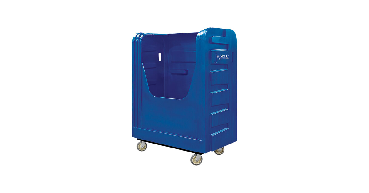 Royal Basket Trucks 48 Cu. Ft. Blue Bulk Poly Truck with Steel
