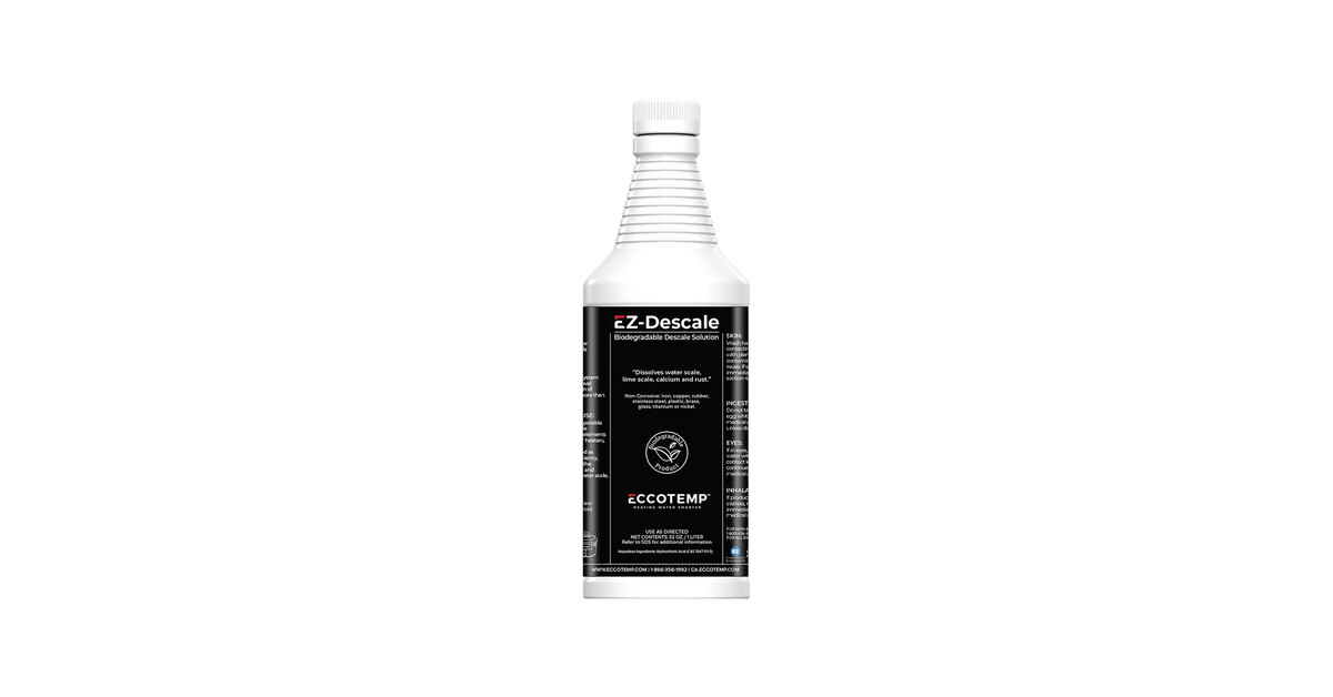 Eccotemp EZL32OZ 32 oz. System Descaler Solution for Portable Tankless  Water Heaters