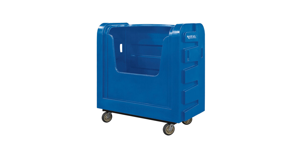 Royal Basket Trucks 36 Cu. Ft. Blue Bulk Poly Truck with Steel
