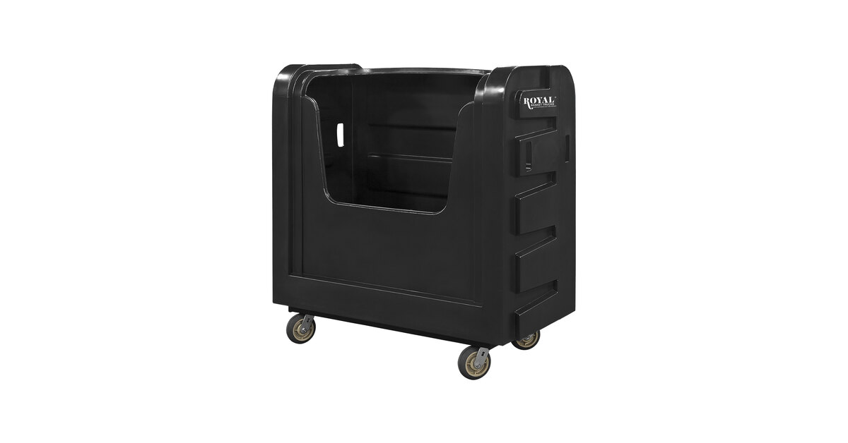 Royal Basket Trucks 36 Cu. Ft. Black Bulk Poly Truck with Steel