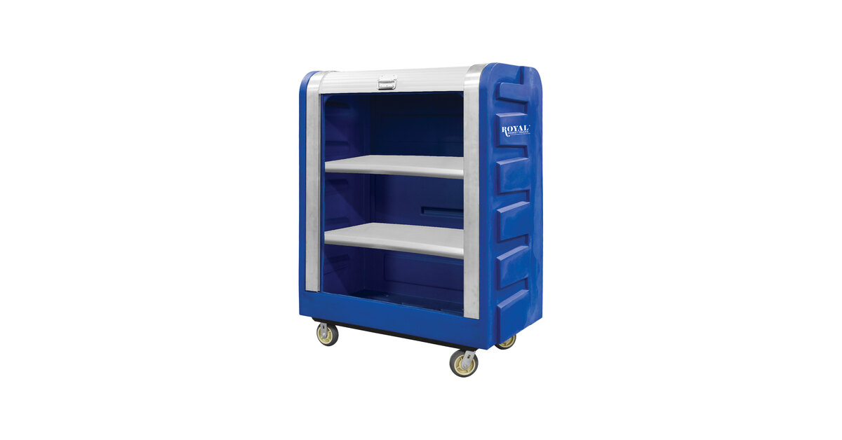 Royal Basket Trucks 48 Cu. Ft. Blue Bulk Tambour Truck with 4