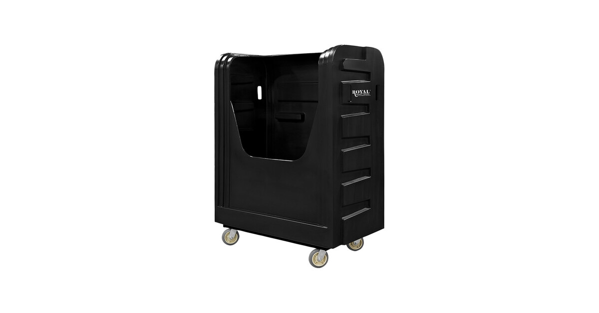 Royal Basket Trucks 48 Cu. Ft. Black Bulk Poly Truck with Steel