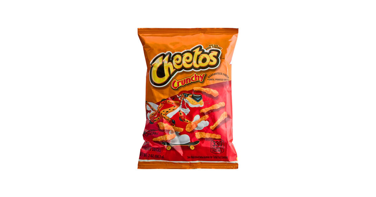 Cheetos Flamin' Hot Crunchy Cheese Flavored Snacks 2 oz. - 64/Case