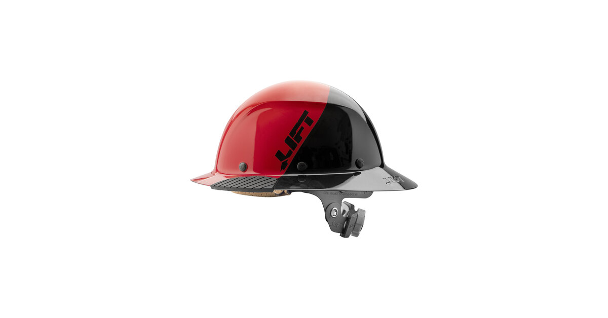 LIFT Safety DAX Fifty Carbon Fiber Full Brim Hardhat (Yellow) With Replacement Suspension Bundle – Medium, 6-Point, ANSI Z89.1-2014