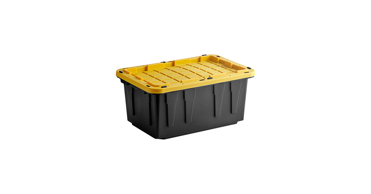 CX BLACK & YELLOW® 17-Gallon Tough Storage Containers, Extremely Durable®,  4-Pack (4)