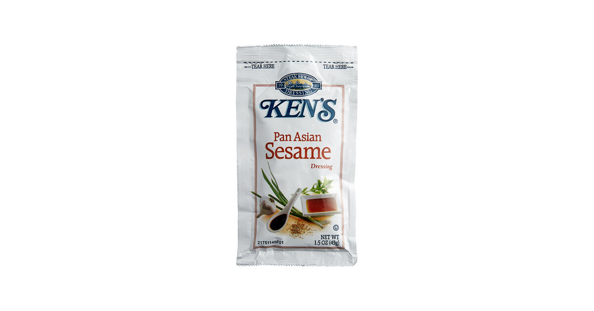 Ken's Foods Pan Asian Sesame Dressing Packet 1.5 oz. - 60/Case Ken's Foods Pan Asian Sesame Dressing Packet 1.5 oz. - 60/Case