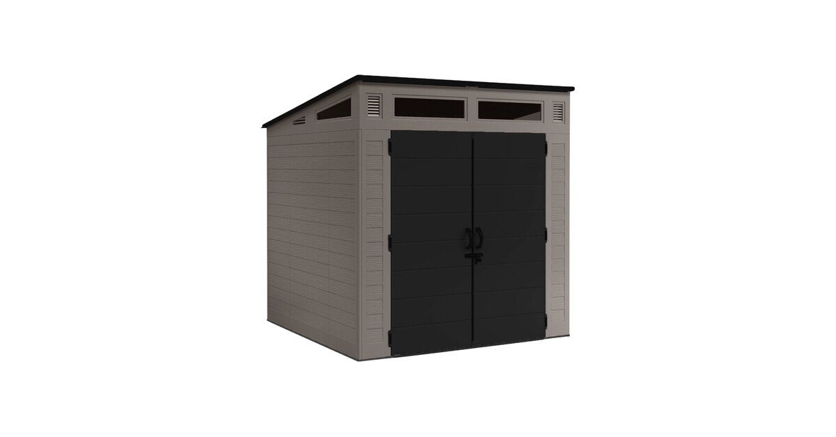 Suncast Modernist 317 cu. ft. Stoney Double-Door Storage Shed BMS7782