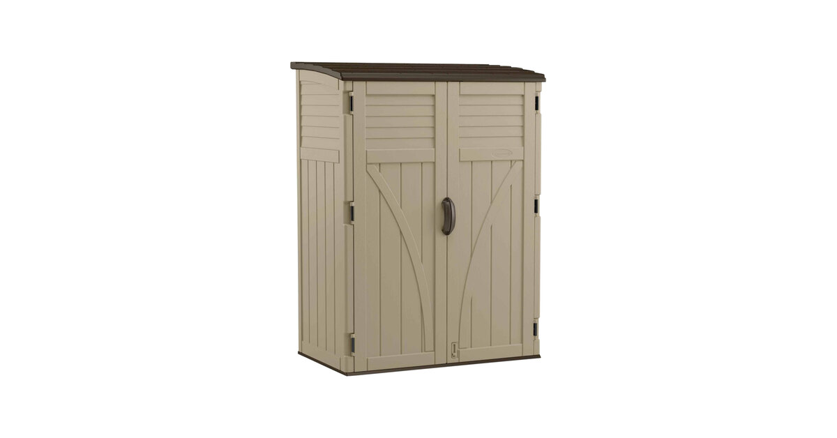 Suncast 54 cu. ft. Sand Vertical Storage Shed BMS5700