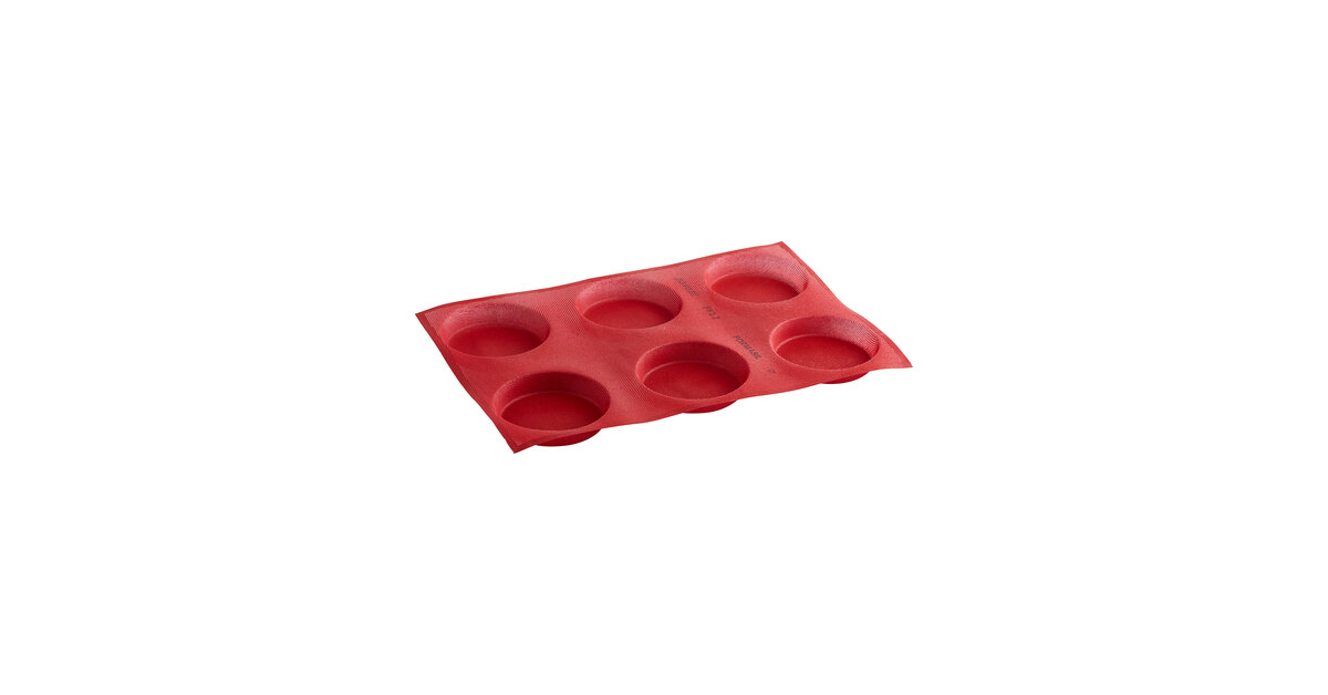 Pavoni Formasil 6 Compartment Round Micro-Perforated Silicone