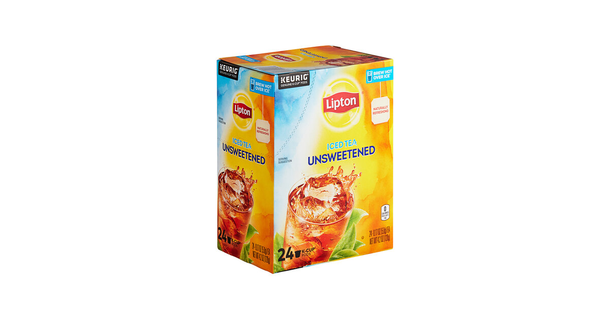 Lipton Unsweetened Iced Tea Single Serve Keurig K-Cup® Pods - 24/Box