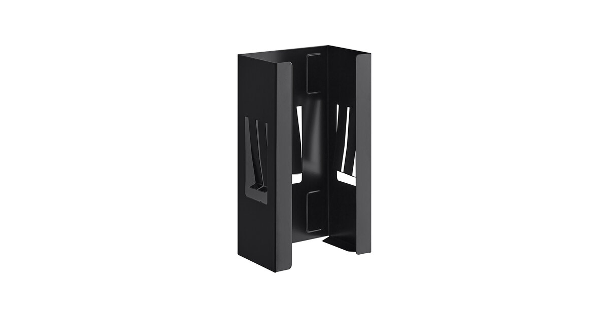 2 Pack Magnetic Glove Dispenser - Holds Disposable Glove Boxes, Wall Or Fridge Mount, Adjustable Spring, Black, For Kitchen, Garage, Office