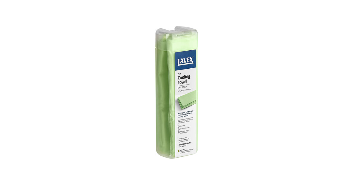 Lavex Super-Absorbent Antimicrobial PVA Lime Cooling Towel