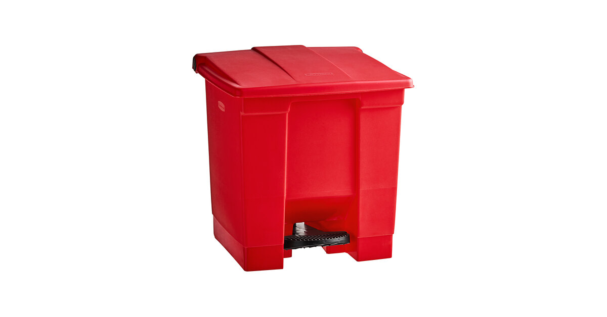Rubbermaid® FG614300RED 32 Qt. / 8 Gallon Red Rectangular Step-On