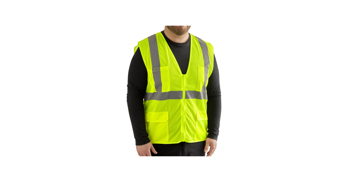 Lavex Lime Class 2 High Visibility Surveyor's Mesh Safety