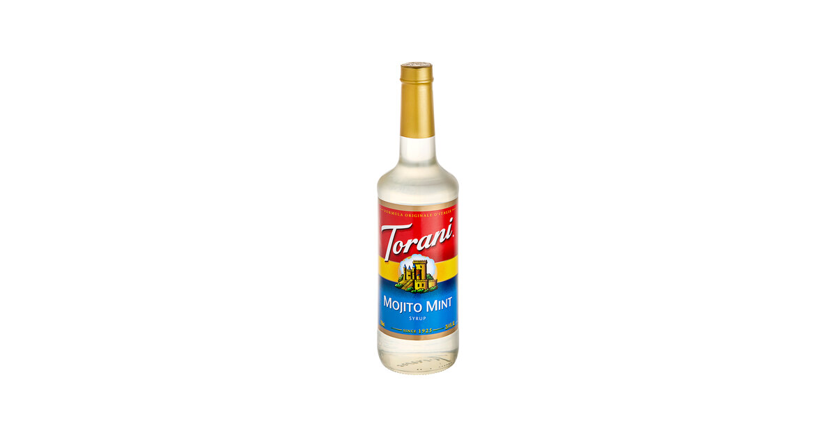 Torani Mojito Mint Flavoring Syrup 750 mL Glass Bottle