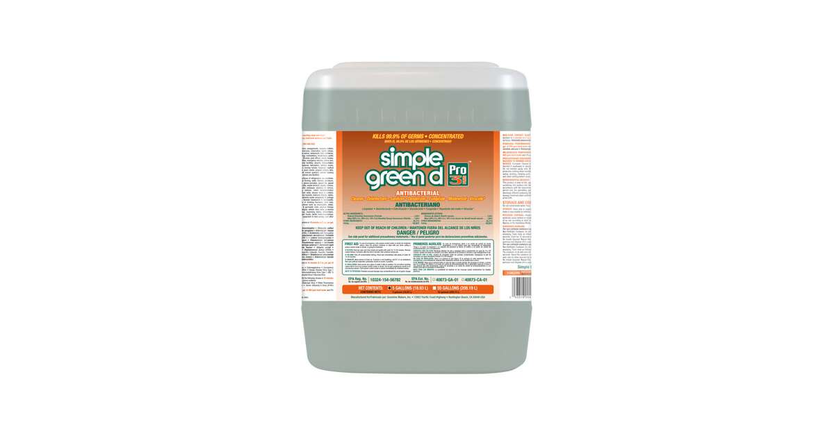 Simple Green D Pro 3 Plus 3300000101005 5 Gallon Sweet Lavender