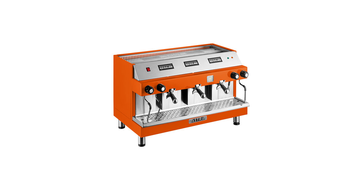 Astra M3-013-OR Mega III Automatic Orange Espresso Machine - 220V