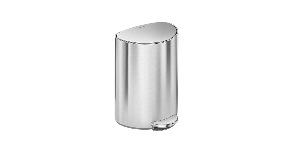 simplehuman CW2106 1.6 Gallon / 6 Liter Brushed Stainless Steel
