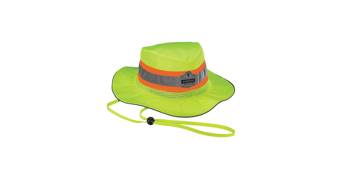 Ergodyne GloWear 8935 Hi-Vis Lime Ranger Sun Hat 23259 - Small / Medium