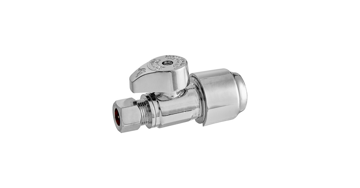 10) 1/2 PUSH FIT X 3/8 OD SHARKBITE STYLE ANGLE STOP VALVE 1/4 TURN Lead Free