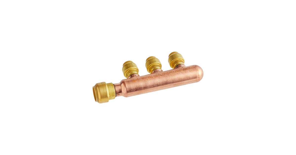 PAKA TOOLS 4-Pack 3/4" Push Fit Tees – SharkBite Style, Lead-Free Brass, Includes Tool Clip
