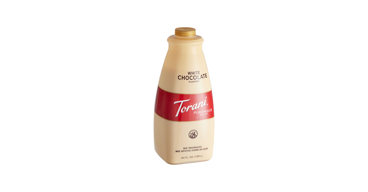 Torani Puremade White Chocolate Flavoring Sauce 64 fl. oz. - 4/Case