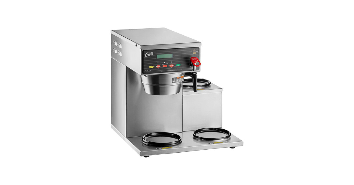 Curtis ALP3GTR12A000 12 Cup Coffee Brewer with 3 Lower Warmers on