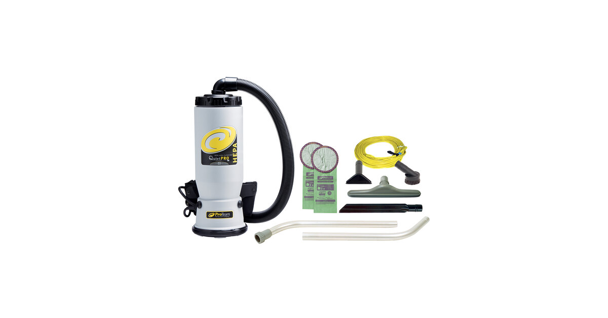 ProTeam QuietPro Backpack Vacuum w/ Floor Tool Kit Qt