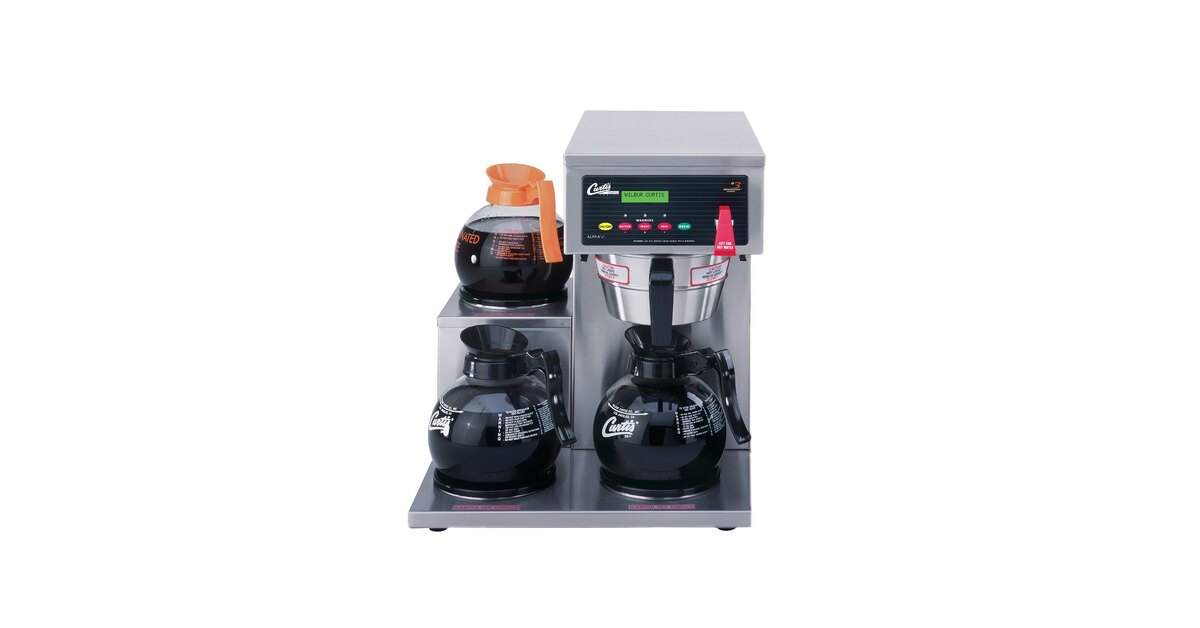 Curtis ALP3GTL12A000 12 Cup Coffee Brewer with 3 Lower Warmers on