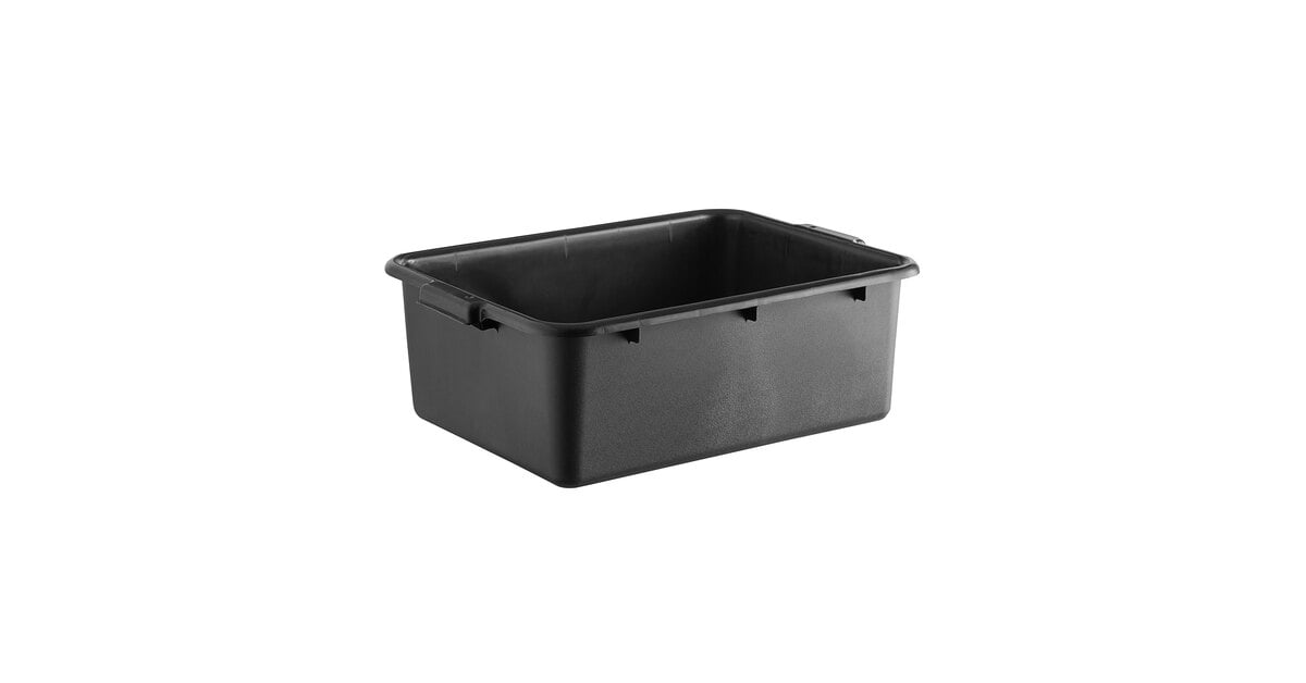 Restaurantware LID ONLY: RW Clean 23.2 Inch x 16.9 Inch Bus Tub Lid, 1  Snap-On Lid For Bus Box - With Handles, Black Plastic Restaurant Tub Lid,  Bus