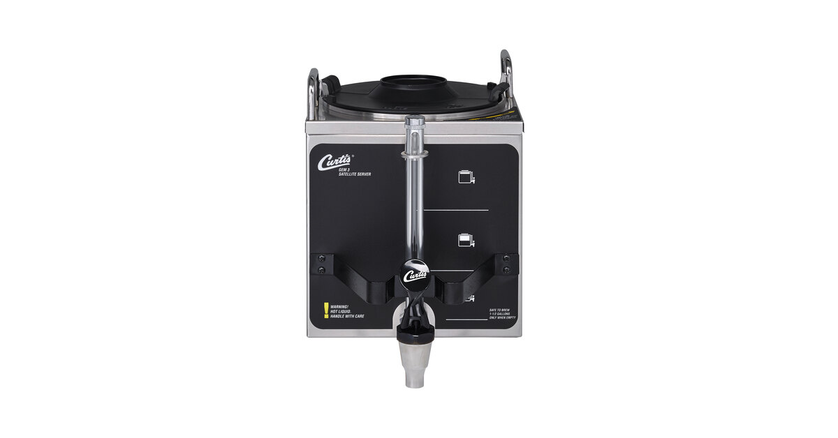 Wilbur Curtis Gemini 1.5 Gallon Satellite Coffee Dispenser With Decaf Faucet - GEM-3D
