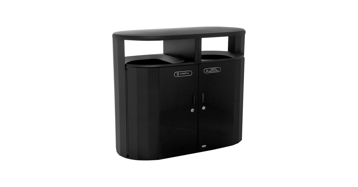 Rubbermaid® Resist® 2184980 46 Gallon Jet Black Metallic Steel