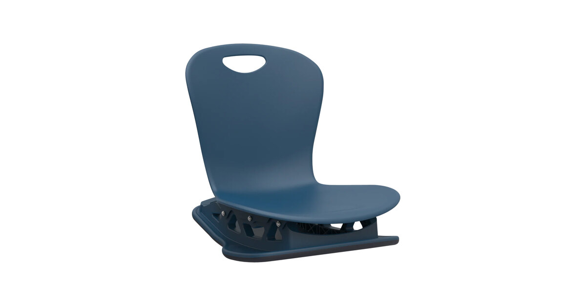 Virco ZFLROCK18 Floor Rocker Chair - ZUMA Series, Navy, For 5th Grade To Adult, Classroom Seating